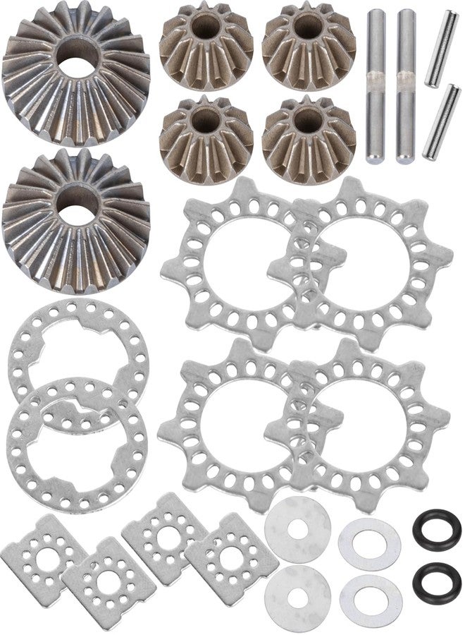 RCarmubWow RC Steel Differential Gear Set Upgrades Part for 1/8 Kraton/Outcast/Notorious/Talion 6S BLX EXB,1/7 Mojave 6S BLX EXB,BigRock/Fireteam 6S BLX,Replace ARA310985,ARA310984 - Image 1